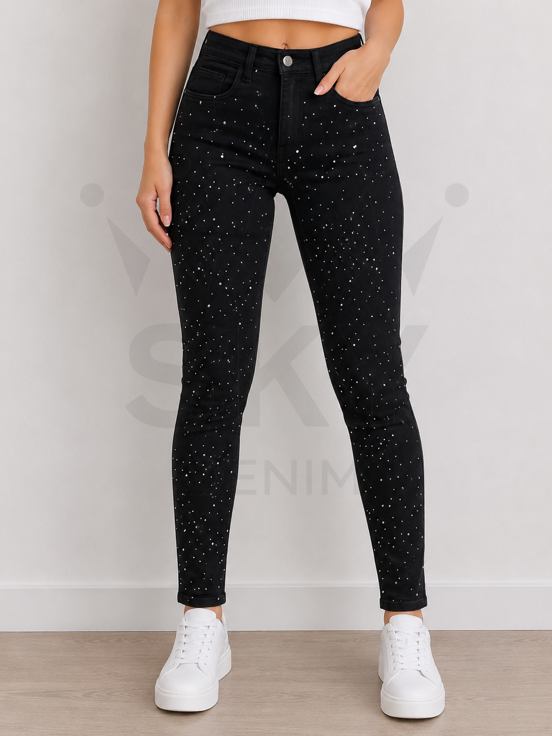 PEDRERIA SKINNY NEGRO CLASICO